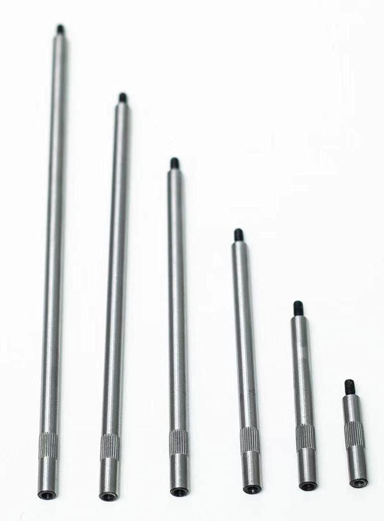 LLDSIMEX Dial & Electronic Indicator Extension Stem Rod Set 6 Piece 1", 2", 3", 4", 5", 6" Combine to 0-21" Include Plastic Case - Image 3